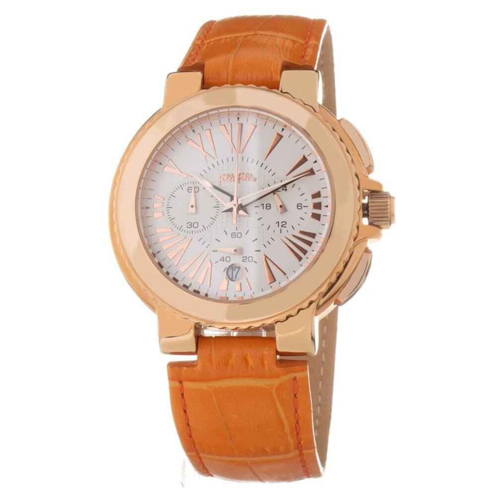 Folli Follie Orange Leather Dress Women's Watch - Picture 1 of 2